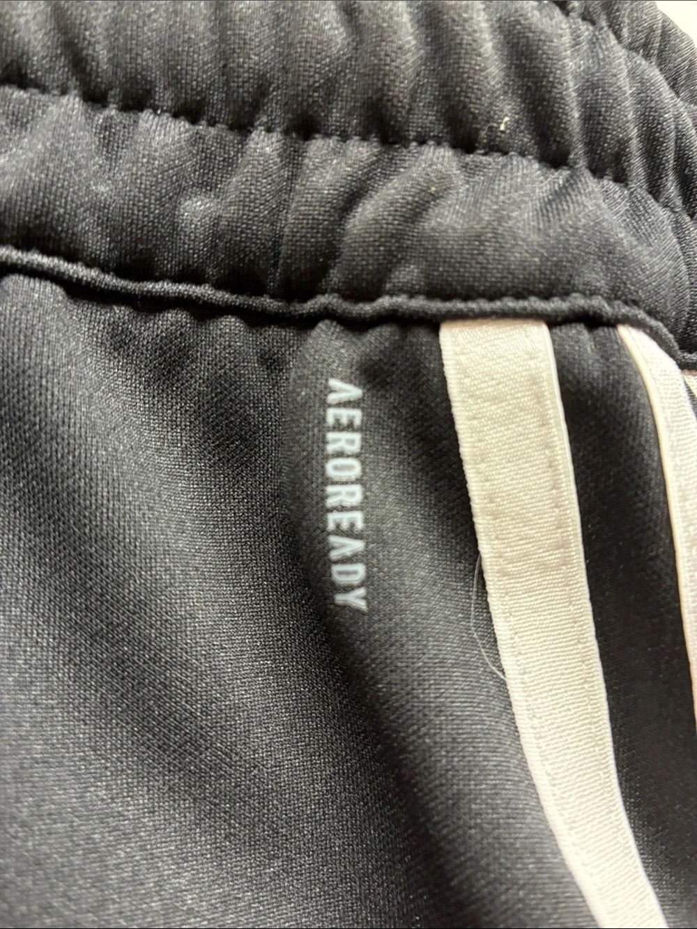 adidas Black Joggers with White Side Stripes